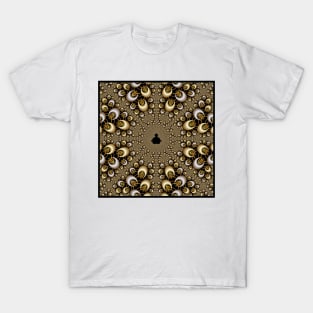 Gold and Silver Mandelbrot T-Shirt